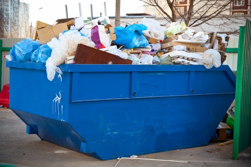 Waste collection trucks operating in South West London